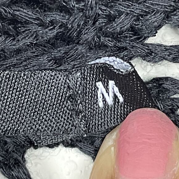 Vertigo Black Crochet Knit Top Size M Grunge Fairy Boho‎ Festival Cover Up - Picture 5 of 6